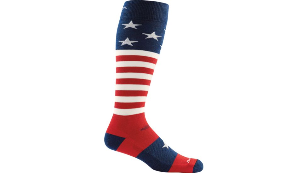 Darn Tough Captain Stripe Over-the-Calf Cushion Sock - Mens, Stars And Stripes, Large, 1818-STARS-N-STRIPES-L