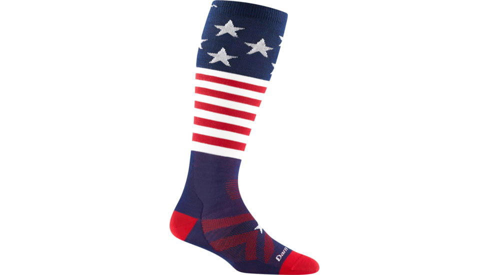 Darn Tough Captain Stripes Jr. OTC Lightweight Socks - Kids, Stars and Stripes, Medium, 3801-STRS AND SRPS-M-DRN