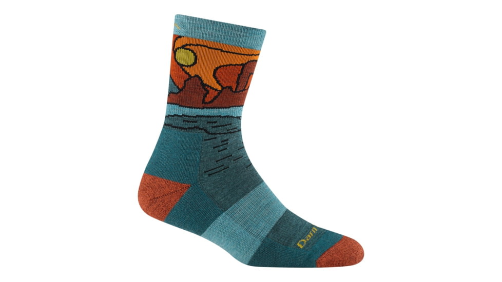 Darn Tough Celeste Micro Crew Midweight with Cushion Socks - Womens, Teal, Large, 5023-TEAL-L-DARN