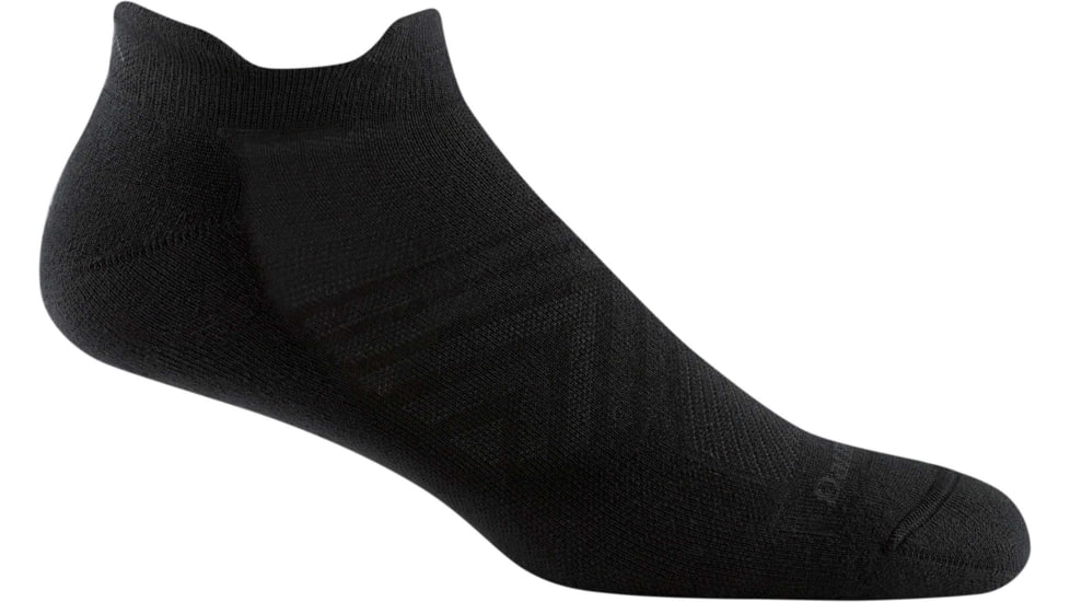 Darn Tough Coolmax Run No Show Tab Ultra-Lightweight Cushion Running Sock - Mens, Black, Large, 1054-BLACK-L-DARN