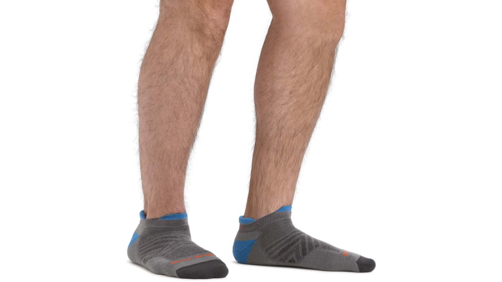 Darn Tough Coolmax Run No Show Tab Ultra-Lightweight Cushion Running Sock - Mens, Gray, Extra Large, 1054-GRAY-XL-DARN