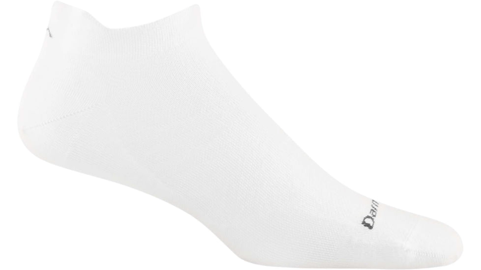 Darn Tough Coolmax Run No Show Tab Ultra-Lightweight No Cushion Running Sock - Mens, White, Large, 1053-WHITE-L-DARN