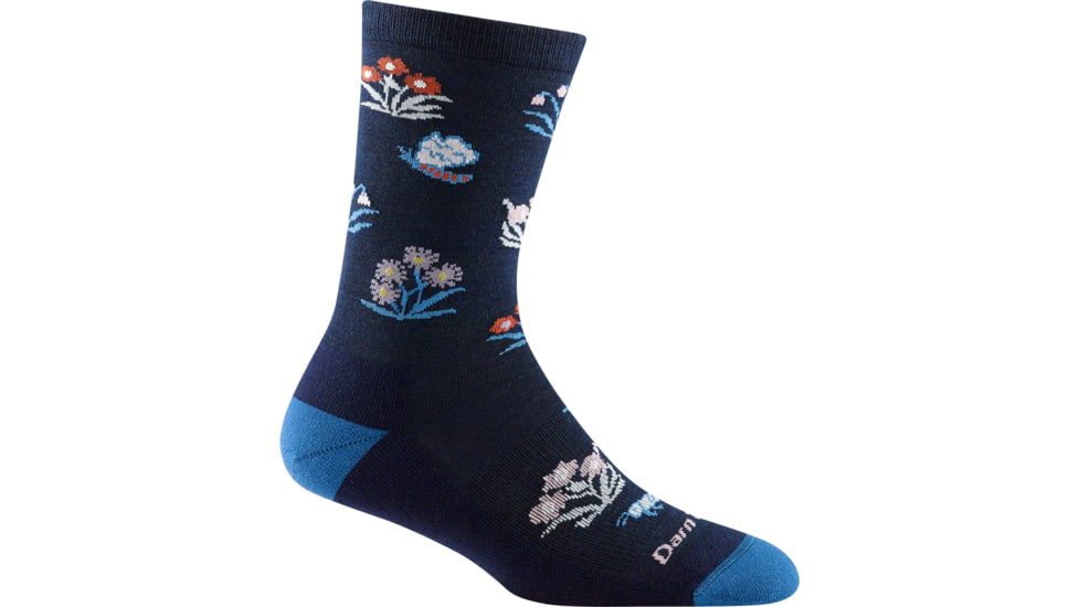 Darn Tough Cottage Bloom Crew Lightweight Sock with Cushion - Womens, Eclipse, Small, 6077-ECLIPSE-S-DARN