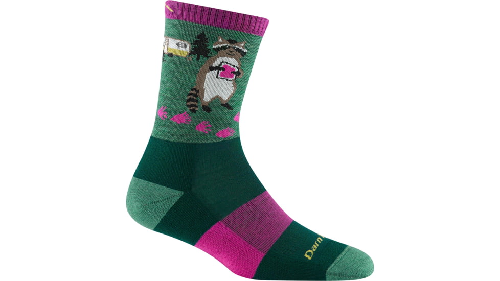Darn Tough Critter Club Micro Crew Lightweight w/ Cushion Socks - Womens, Moss, Small, 5001-MOSS-S-DARN