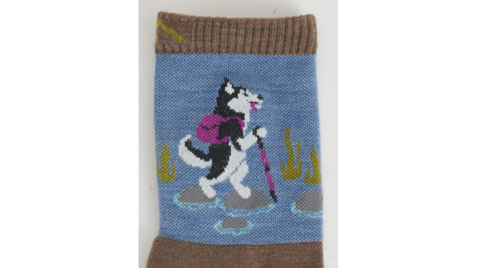 Darn Tough Critter Club Micro Crew Lightweight with Cushion Socks - Womens, Bark, Medium, 5001-BARK-M-DARN