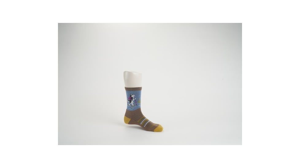 Darn Tough Critter Club Micro Crew Lightweight with Cushion Socks - Womens, Bark, Medium, 5001-BARK-M-DARN