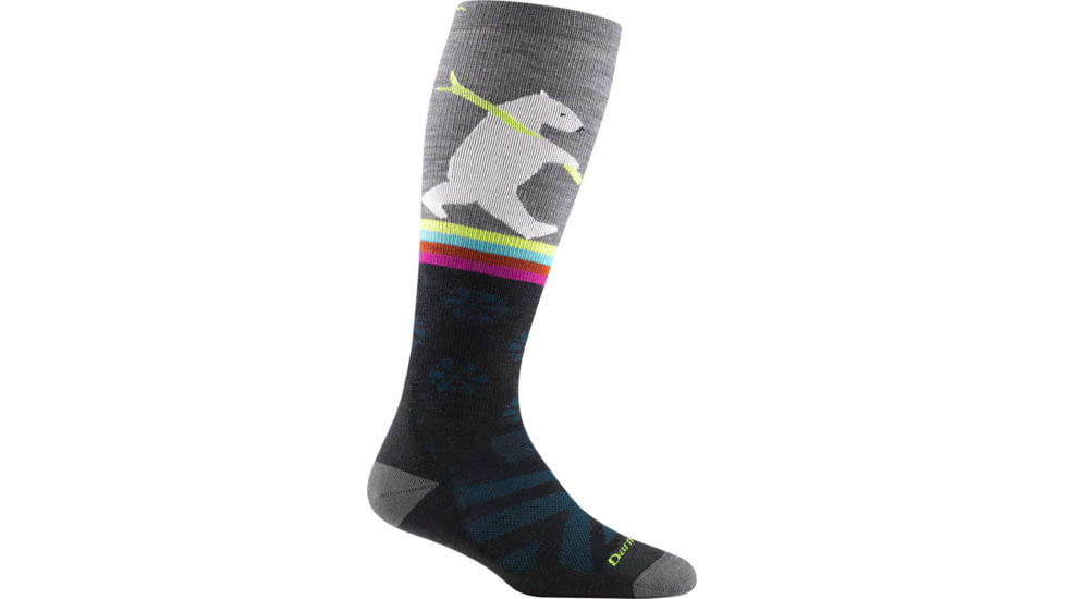 Darn Tough Due North Over-The-Calf Midweight w/ Cushion Ski Sock - Womens, Gray, Small, 8025-GRAY-S-DARN