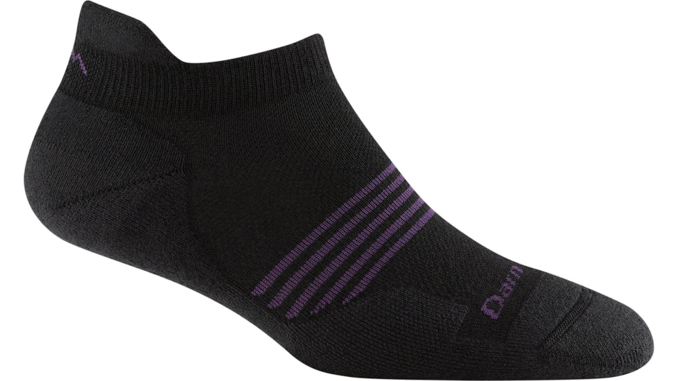 Darn Tough Element No Show Tab Lightweight w/ Cushion Socks - Womens, Black, Small, 1112-BLACK-S-DARN