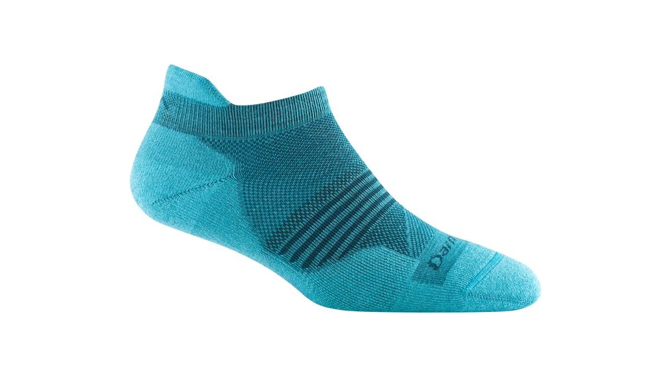 Darn Tough Element No Show Tab Lightweight with Cushion Shoes - Womens, Cyan, Large, 1112-CYAN-L-DARN