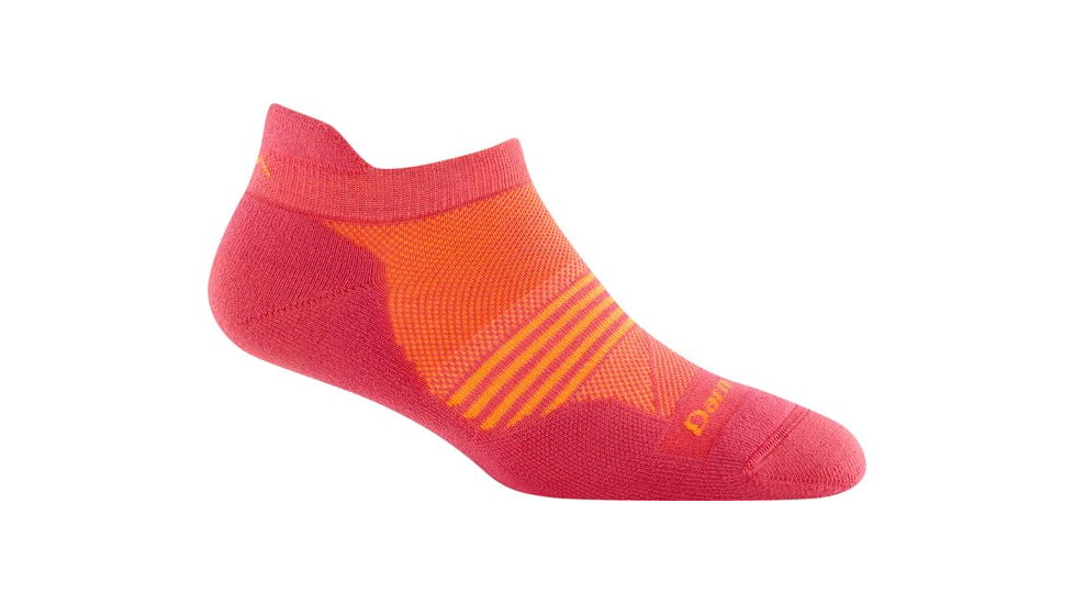 Darn Tough Element No Show Tab Lightweight with Cushion Shoes - Womens, Raspberry, Large, 1112-RASPBERRY-L-DARN
