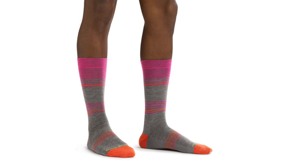 Darn Tough Flash Stripe Crew Lightweight Sock - Mens, Taupe, Extra Large, 6062-TAUPE-XL-DARN