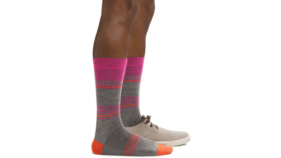 Darn Tough Flash Stripe Crew Lightweight Sock - Mens, Taupe, Extra Large, 6062-TAUPE-XL-DARN