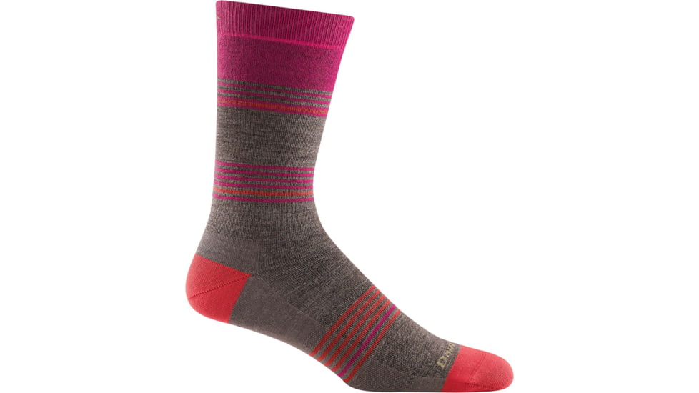Darn Tough Flash Stripe Crew Lightweight Sock - Mens, Taupe, Extra Large, 6062-TAUPE-XL-DARN