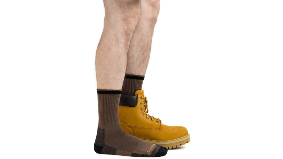 Darn Tough Fred Tuttle Micro Crew Midweight w/ Cushion Work Sock - Mens, Timber, Large, 2005-TIMBER-L-DARN