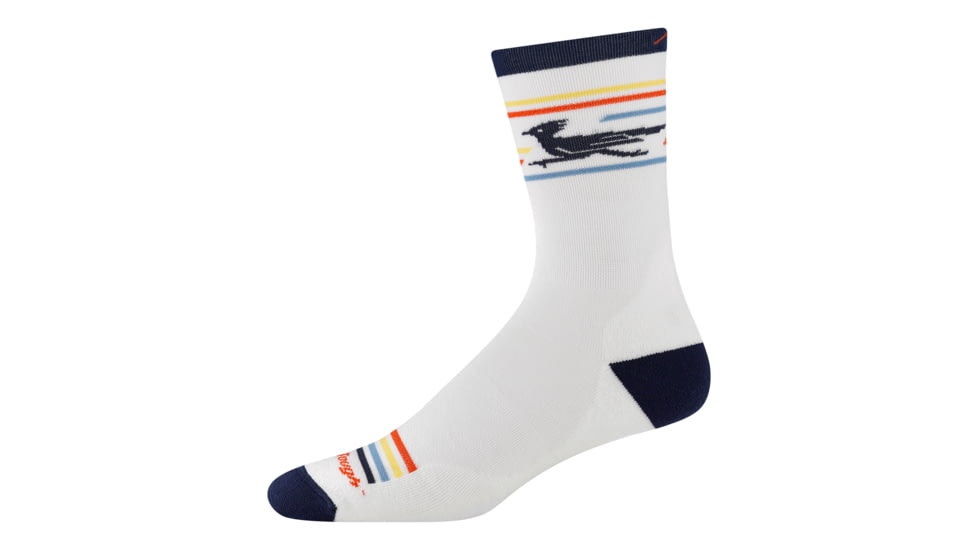 Darn Tough Frontrunner Micro Crew Ultra-Lightweight with Cushion Socks - Mens, White, Extra Large, 1062-C-2009-06