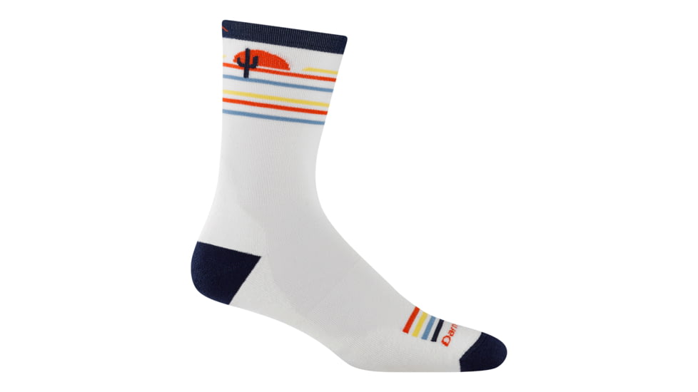 Darn Tough Frontrunner Micro Crew Ultra-Lightweight with Cushion Socks - Mens, White, Extra Large, 1062-C-2009-06