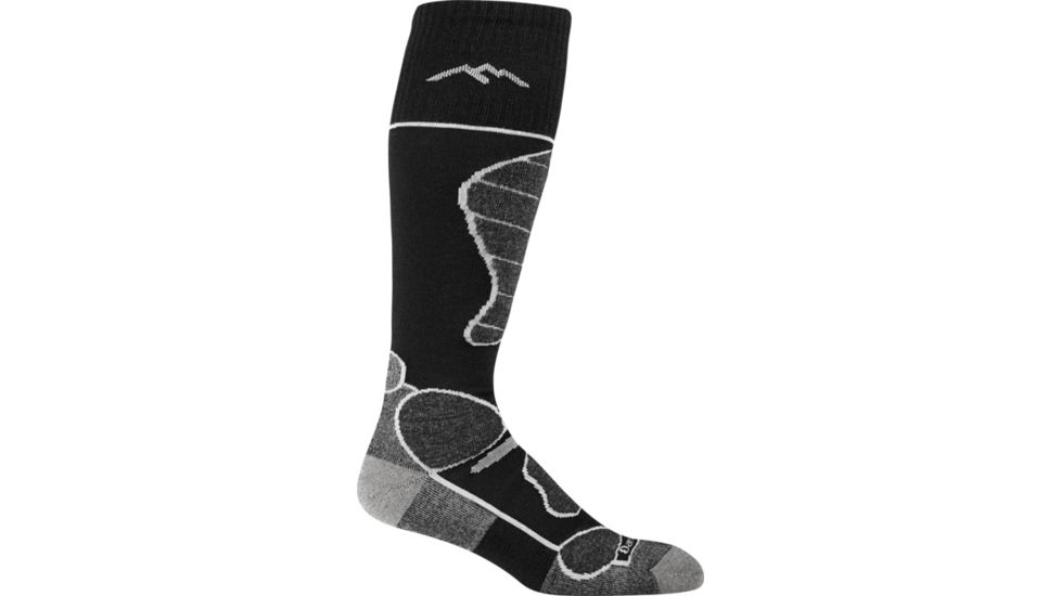 Darn Tough Function 5 Over-the-Calf Padded Cushion Sock - Mens, Black, Medium, 1811-BLACK-M-DARN
