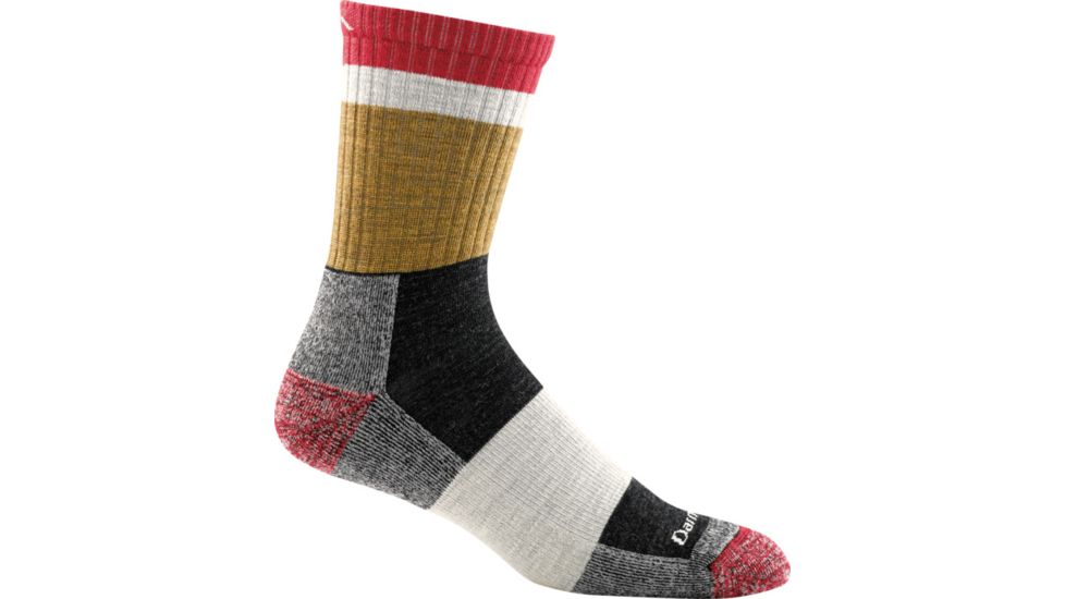 Darn Tough Heady Stripe Micro Crew Light Cushion Sock - Mens, Ash, Medium, 1924_ASH_M_DARN