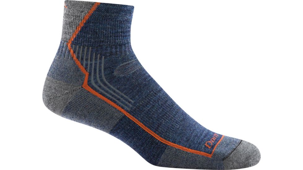 Darn Tough Hiker 1/4 Cushion Sock - Mens, Denim, Large, 1959-DENIM-L-DARN