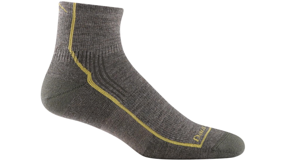 Darn Tough Hiker 1/4 Midweight Sock with Cushion - Mens, Taupe, X-Large, 1959-TAUPE-XL-DARN
