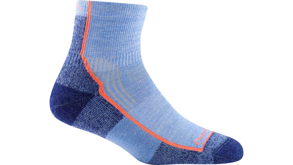 Darn Tough Hiker 1/4 Midweight Sock with Cushion - Womens, Dusk Denim, Small, 1958-DUSK-DENIM-S-DARN