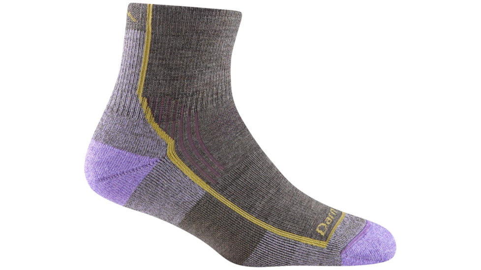 Darn Tough Hiker 1/4 Midweight Sock with Cushion - Womens, Taupe, Medium, 1958-TAUPE-M-DARN