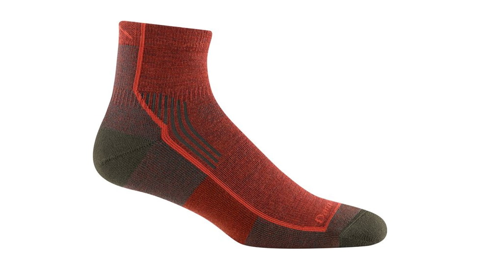 Darn Tough Hiker 1/4 Midweight with Cushion Socks - Mens, Chestnut, Extra Large, 1959-CHESTNUT-XL-DARN
