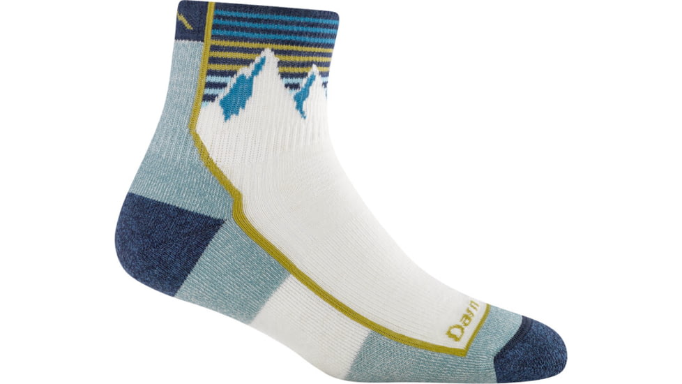 Darn Tough Hiker 1/4 Midweight with Cushion Socks - Womens, Mountain White, Medium, 1958-C-2039-04