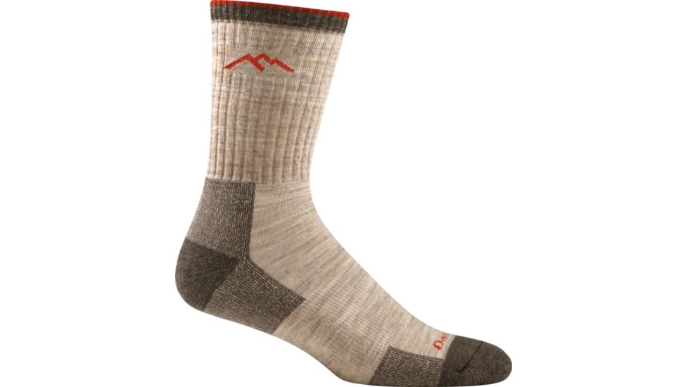 Darn Tough Hiker Micro Crew Cushion Sock - Mens, Oatmeal, Large, 1466-OATMEAL-L-DARN
