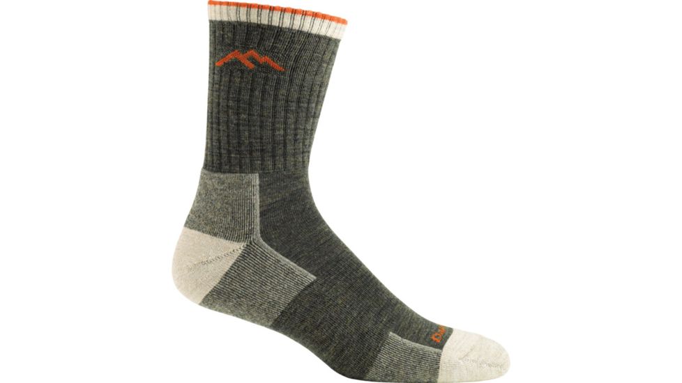 Darn Tough Hiker Micro Crew Cushion Sock - Mens, Olive, Extra Large, 1466-OLIVE-XL-DARN