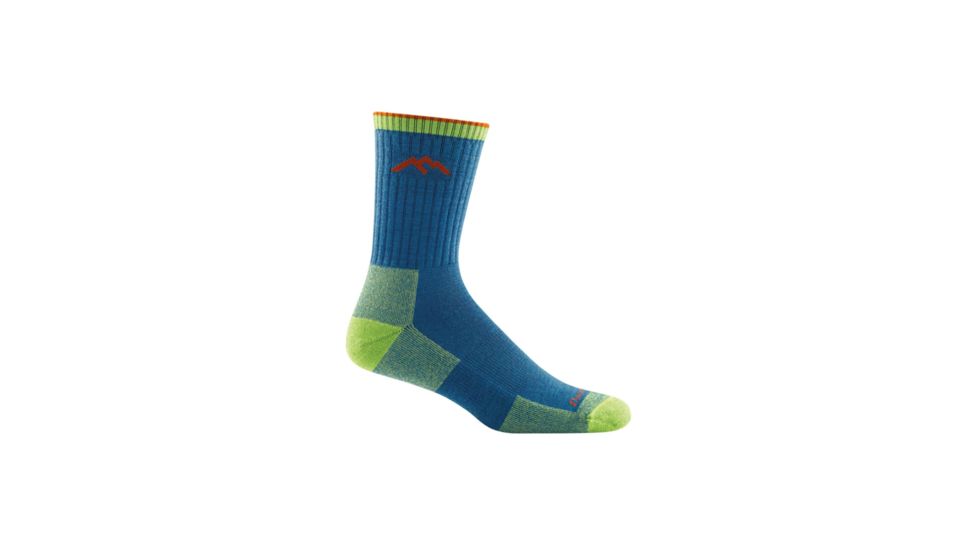 Darn Tough Hiker Micro Crew Midweight with Cushion Socks - Mens, Blue, Medium, 1466-BLUE-M-DARN