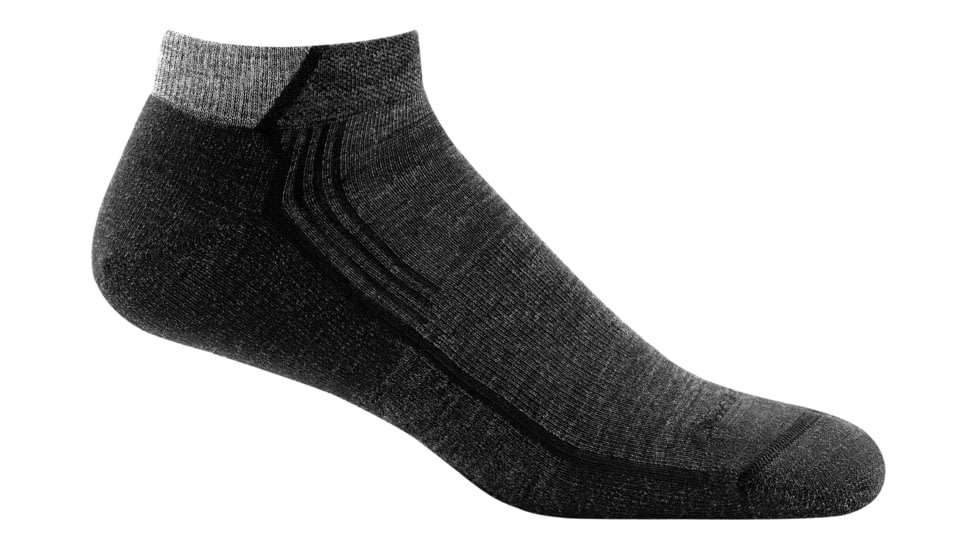 Darn Tough Hiker No Show Light Cushion Sock - Mens, Black, Medium, 1963-BLACK-M-DARN