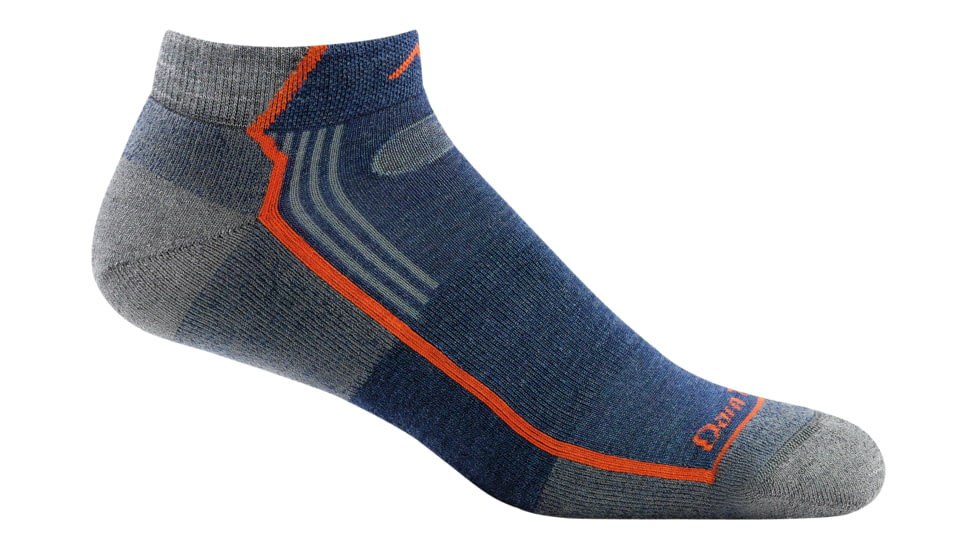 Darn Tough Hiker No Show Light Cushion Sock - Mens, Denim, Medium, 1963-DENIM-M-DARN