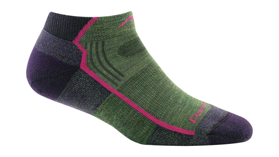 Darn Tough Hiker No Show Light Cushion Sock - Womens, Moss Heather, Small, 1961-MOSS-HEATHER-S-DARN