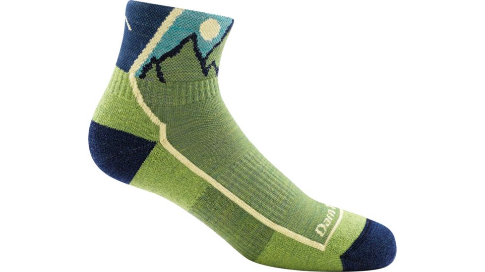 Darn Tough Junior Hiker 1/4 Light Cushion Sock - Kids, Green, Small, 3016-GREEN-S-DARN
