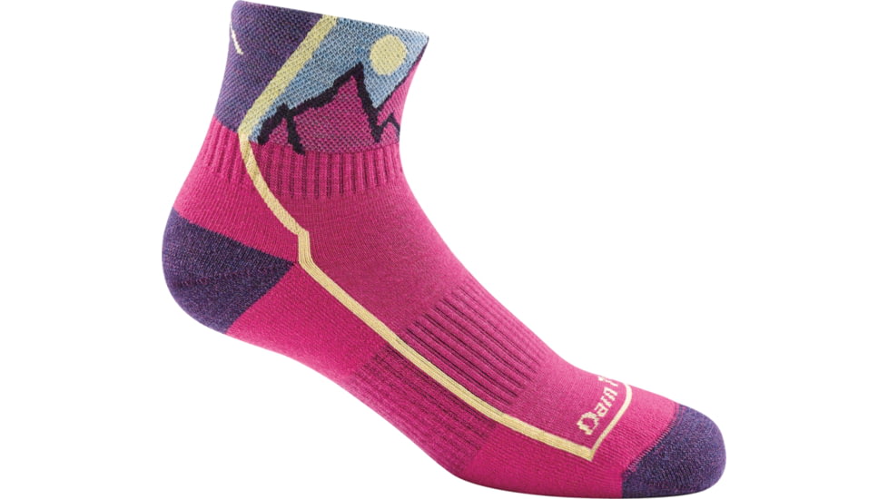 Darn Tough Junior Hiker 1/4 Light Cushion Sock - Kids, Pink, Medium, 3016-PINK-M-DARN