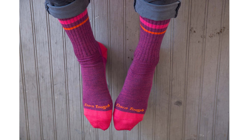 Darn Tough Letterman Crew Lightweight Sock - Womens, Boysenberry, Large, 6064-BOYSENBERRY-L-DARN