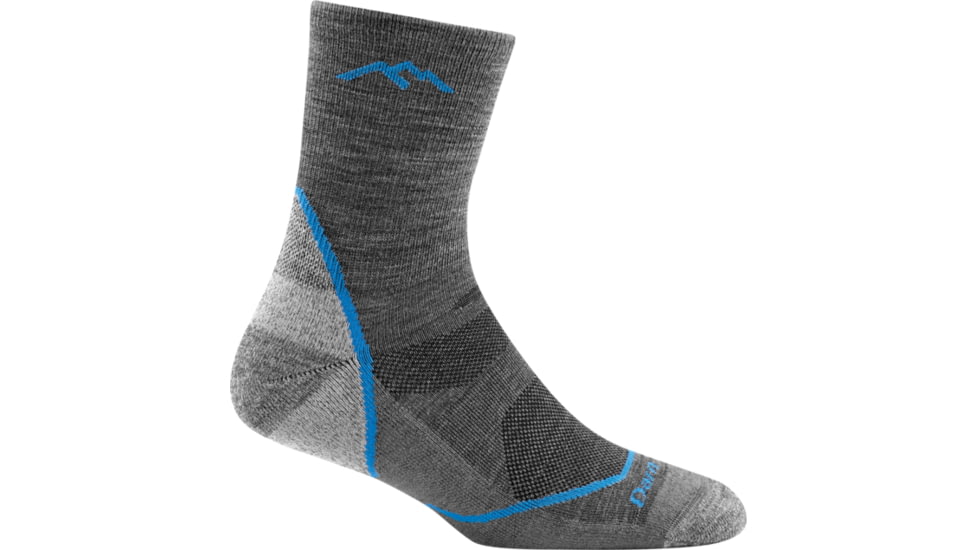 Darn Tough Light Hiker Micro Crew Light Cushion Sock - Boys, Gray, Large, 3023-GRAY-L-DARN