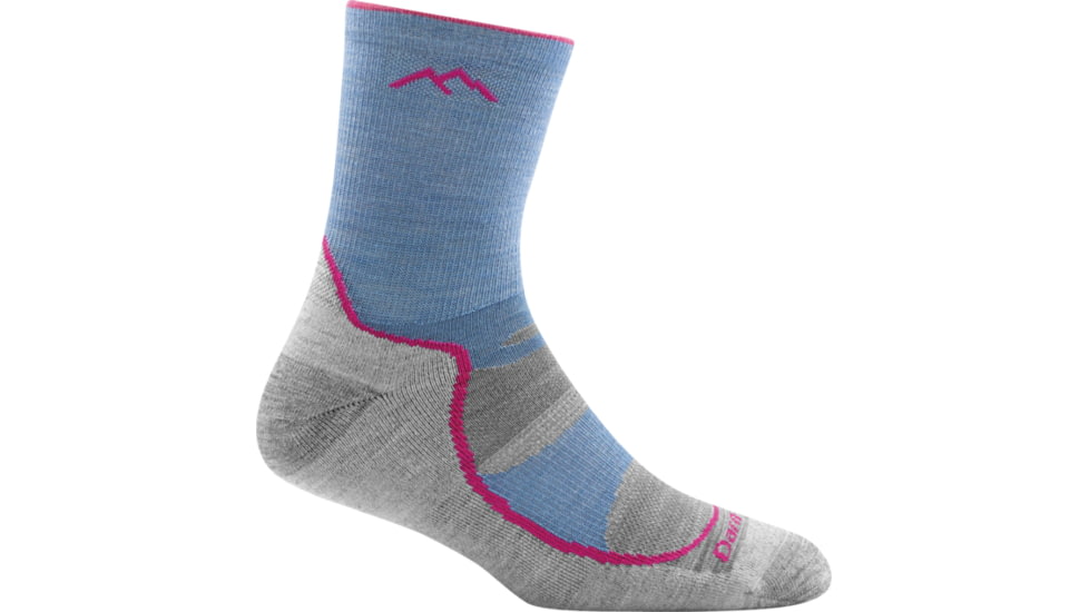Darn Tough Light Hiker Micro Crew Light Cushion Sock - Girls, Vapor, Large, 3024-VAPOR-L-DARN