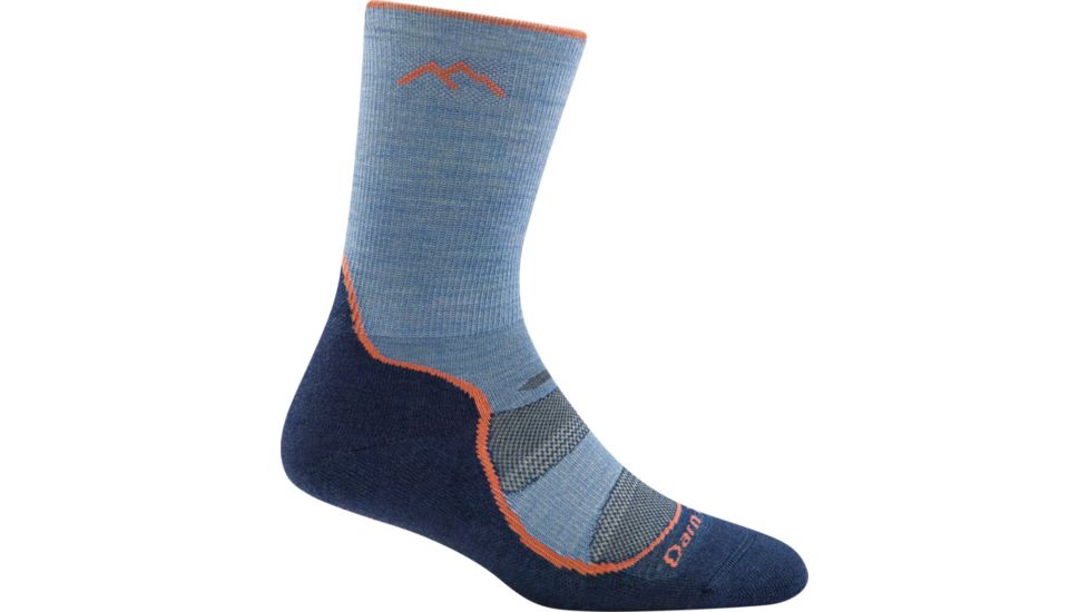 Darn Tough Light Hiker Micro Crew Light Cushion Sock - Womens, Denim, Large, 1967-DENIM-L-DARN
