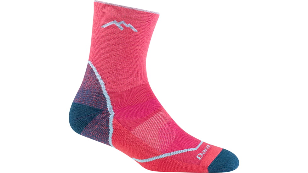 Darn Tough Light Hiker Micro Crew Lightweight with Cushion Socks - Kids, Raspberry, Large, 3023_RASPBERRY_L_DARN