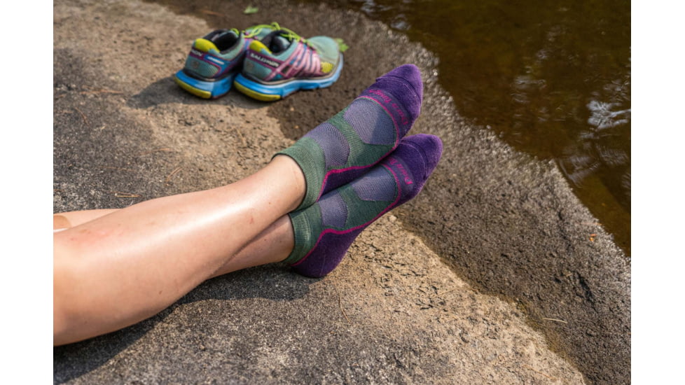 Darn Tough Light Hiker No Show Lightweight Hiker Sock - Womens, Moss, Small, 1986-MOSS-S-DARN