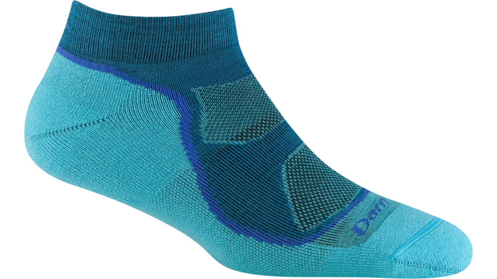 Darn Tough Light Hiker No Show Lightweight with Cushion Socks - Womens, Cascade, Small, 1986_CASCADE_S_DARN