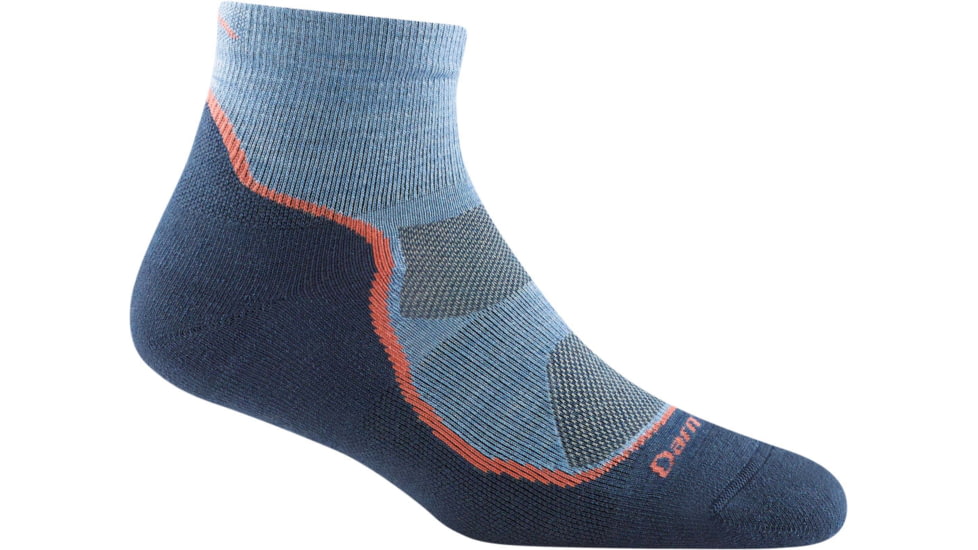 Darn Tough Light Hiker Quarter Lightweight Hiker Sock - Womens, Denim, Medium, 1987-DENIM-M-DARN