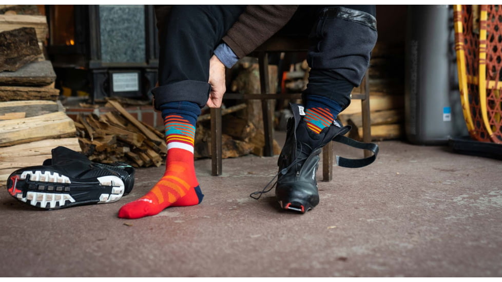 Darn Tough Lillehammer Nordic Boot Lightweight Ski Sock - Mens, Red, Large, 8032-RED-L-DARN