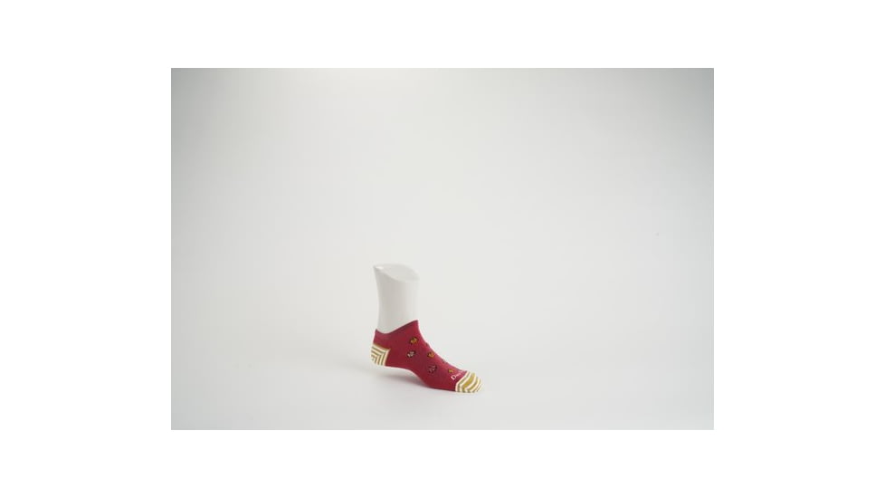 Darn Tough Lucky Lady No Show Lightweight Socks - Womens, Cranberry, Large, 6074-CRANBERRY-L-DARN