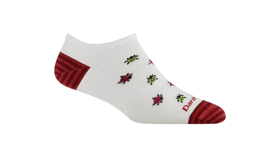 Darn Tough Lucky Lady No Show Lightweight Socks - Womens, White, Small, 6074-N-2009-03