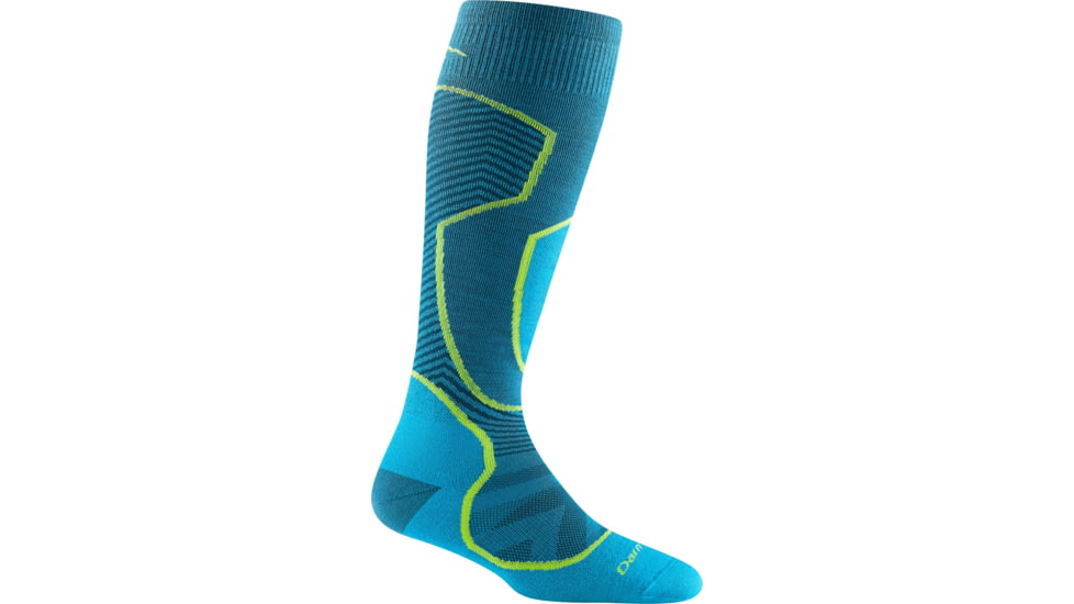 Darn Tough Outer Limits OTC Lightweight w/ Cushion/ Padded Shin Socks - Womens, Cascade, Small, 8038-CASCADE-S-DARN