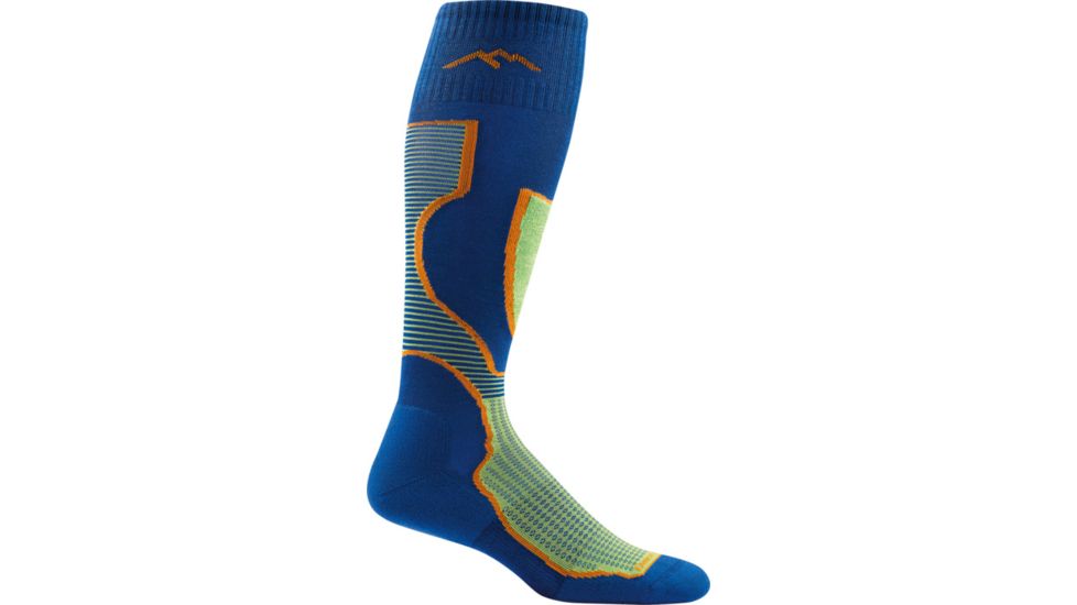 Darn Tough Outer Limits Over-the-Calf Padded Light Cushion Sock - Mens, Blue, Large, 7005-BLUE-L-DARN