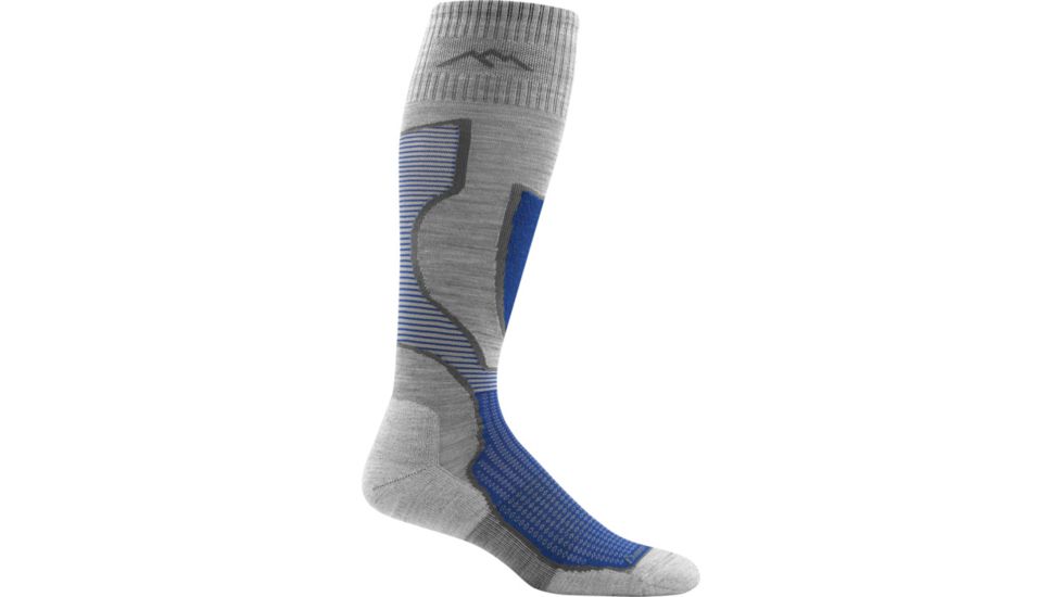 Darn Tough Outer Limits Over-the-Calf Padded Light Cushion Sock - Mens, Gray, Large, 7005-GRAY-L-DARN